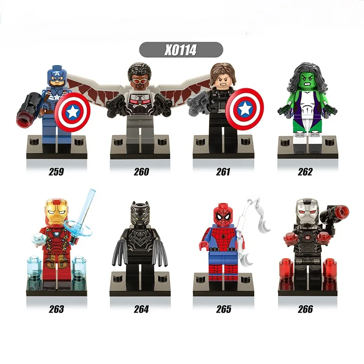 

1pcs Marvel Super Hero Avengers Falcon Captain America 3 Civil War Minifigures Building Blocks Figures Bricks Toys