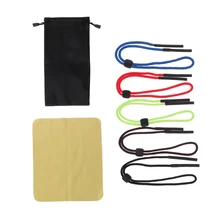 Набор из 5 фиксаторов очков, универсальная верёвка для упражнений фиксатор очков, спортивный унисекс фиксатор солнцезащитных очков держатель, красочный