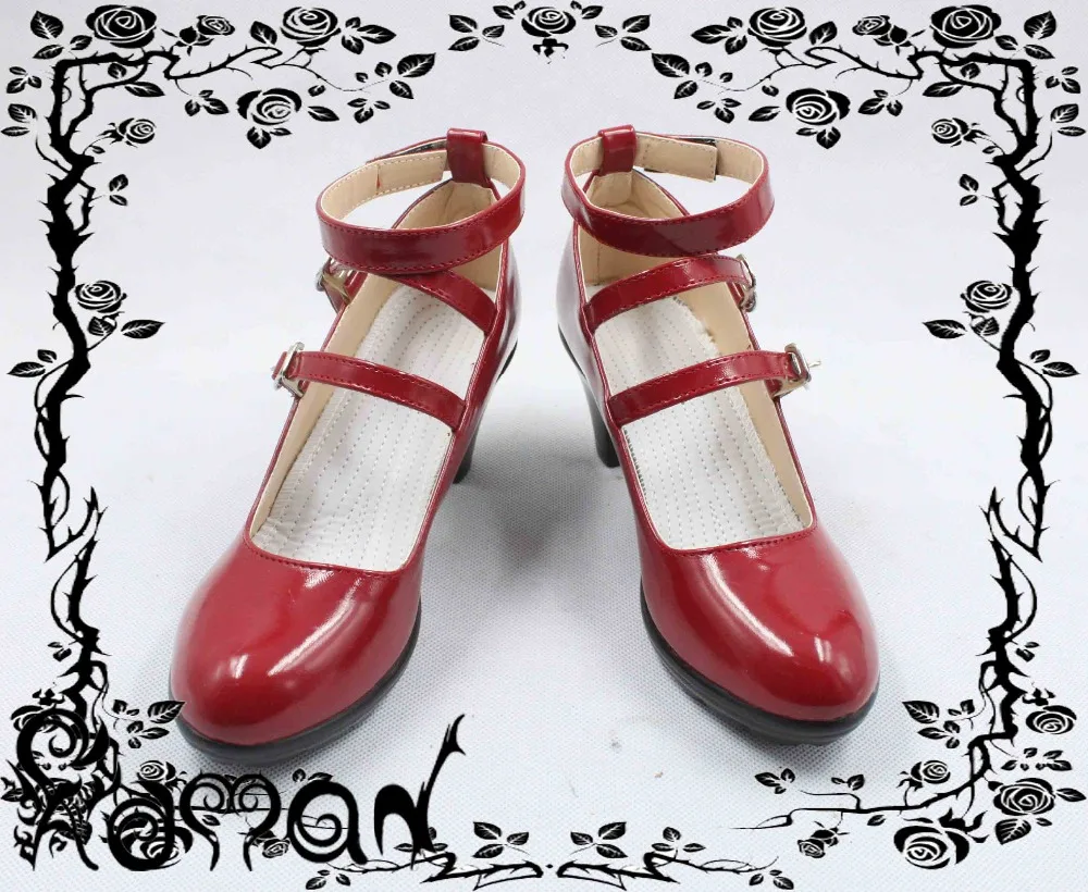 

Danganronpa Celestia Ludenberg red cos Gothic lolita Cosplay Shoes Anime Custom-made