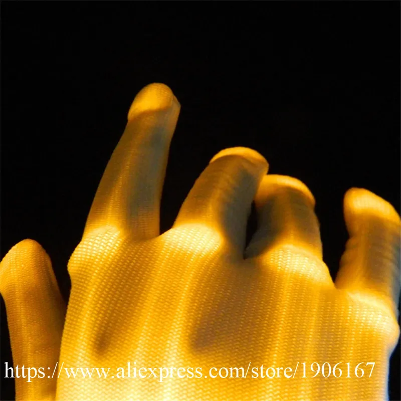A Pair LED Color Changing Lighting Gloves Flashing Skeleton Hallowamas Stage Props Flash Gloves For Holiday Party Events Shows08