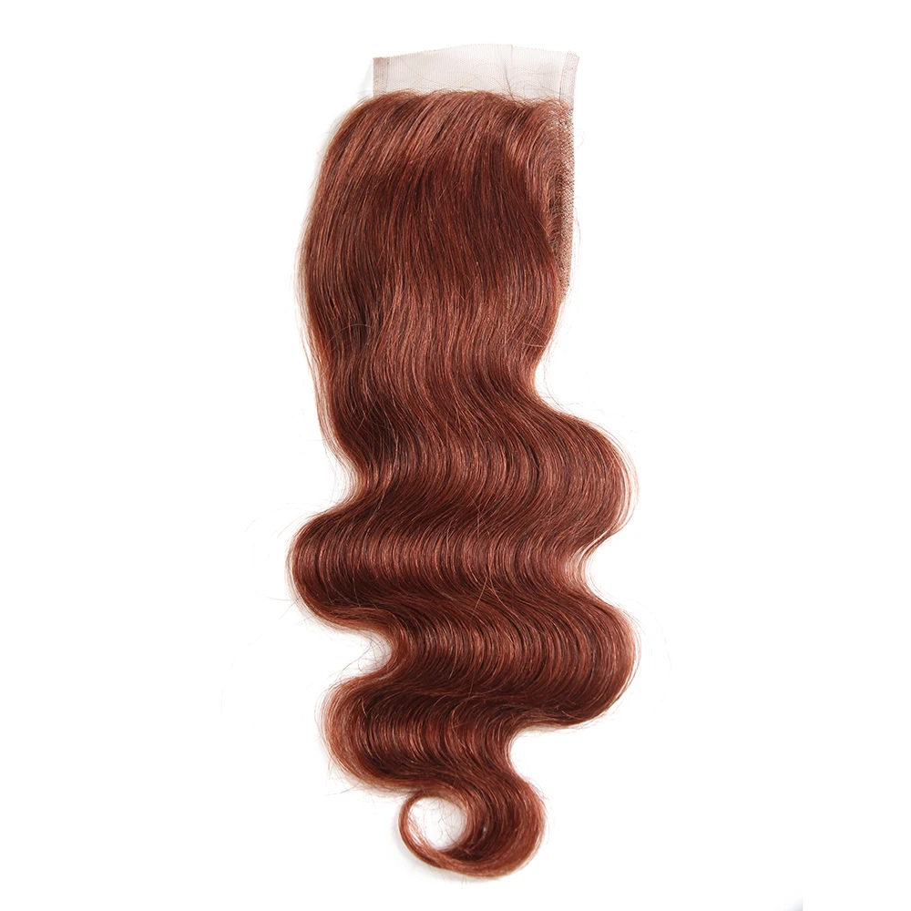 Body Wave Bundles With Closure 4*4 Brown  3 PCS Human Hair Bundles With Closure china bundles with closure manufacturers