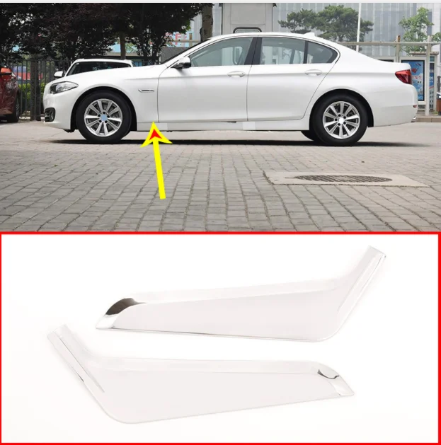 

2pcs Chrome Stainless Steel Car Side Fender Trim For BMW 5 Series F10 520li 525li 530 535li 2011-2017 Auto Accessories