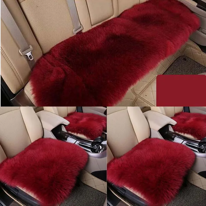 rete automobile Car front/back Seat Covers Luxurious plush fur design Warm Winter Universal Fit SUV sedans Chair Pad Cushion mat |