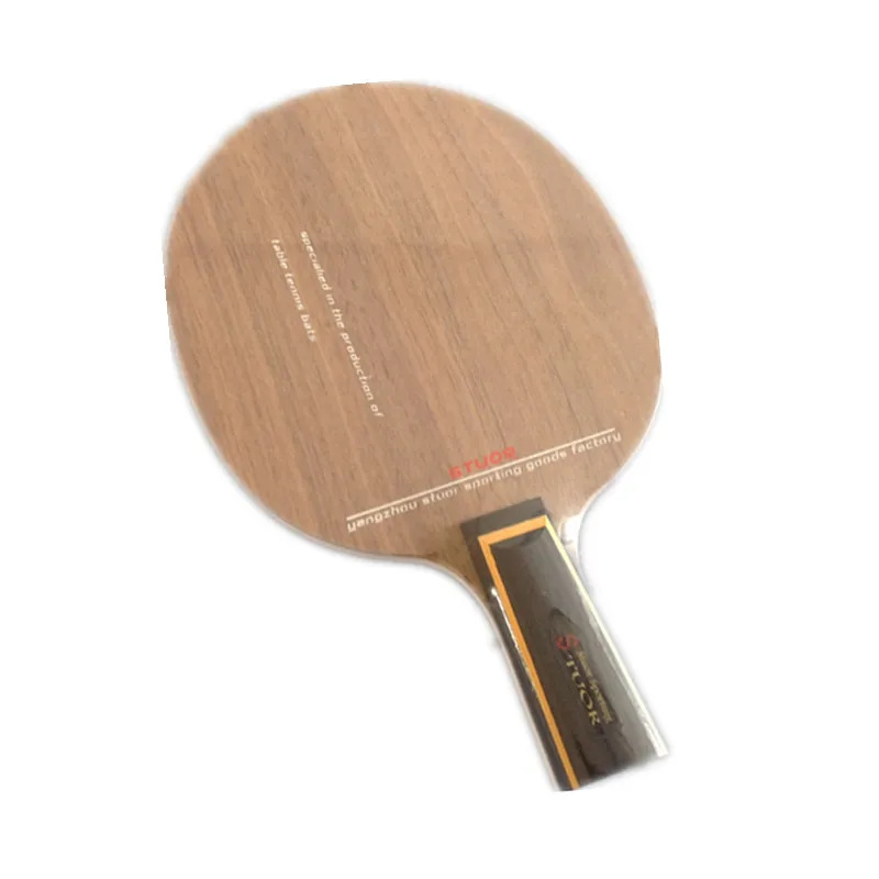 مضرب تنس الطاولة وحة أسفل ، 5 طبقات من الخشب الخالص تنس الطاولة الخفافيش ، الجوز سطح المادة ، هجوم سريع ، قوس حلقة نوع