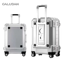 Мультфильм 24/28 дюймов багаж на колёсиках алюминиевая рама тележка твердая Дорожная сумка 20 женская сумка-интернат переносить чемоданы багажник