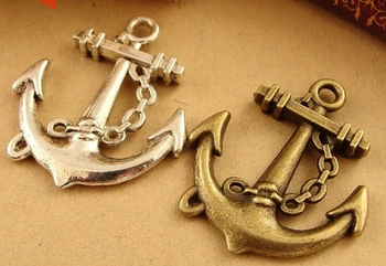 

120pcs/lot 2 color can be choose , 31*27mm anchor pendant jewelry findings