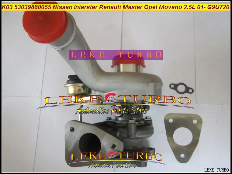 K03 53039700055 53039880055 Turbo турбонагнетатель для NISSAN Interstar для Renault Master для Opel Movano 2001-G9U 720 G9U720 2.5L