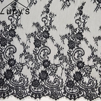 

Long dress lace woman dress lace Beautiful lace trimming and lace fabrics chantilly lace tissue 150x300CM/piece