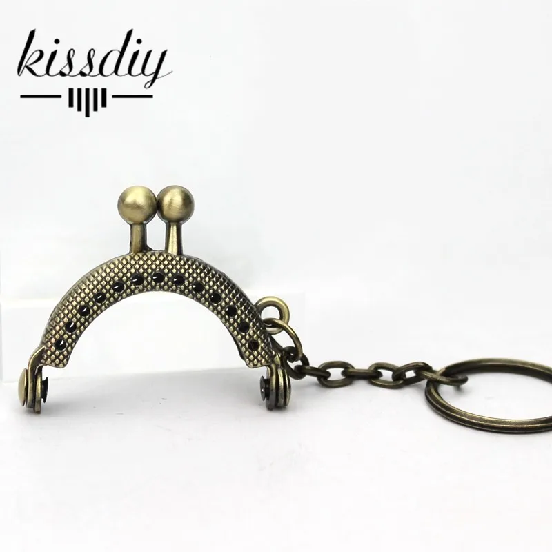 

KISSDIY 125pcs 4CM mini antique bronze Metal Purse Frame Coin kiss clasp handle bag hardware accessory wholesale ,Freeshipping