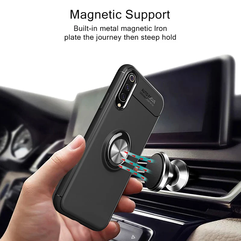 Чехол KEYSION для Xiaomi Mi 9 SE 8 Pro Lite мягкий магнитный автомобильный держатель Кольцо из