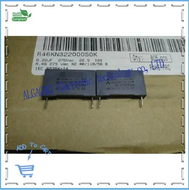 AV R46 X2 MKP safety 0 22 мкФ мембранный шлагбаум nf 224/275 220 vac P = 5 мм|membrane plastic|membrane osmosismembrane