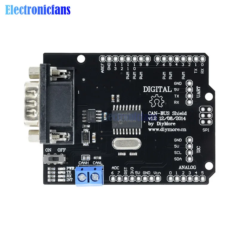 Плата защиты Can Bus MCP2515 1 комплект интерфейсный модуль SPI с 9 контактами стандартный