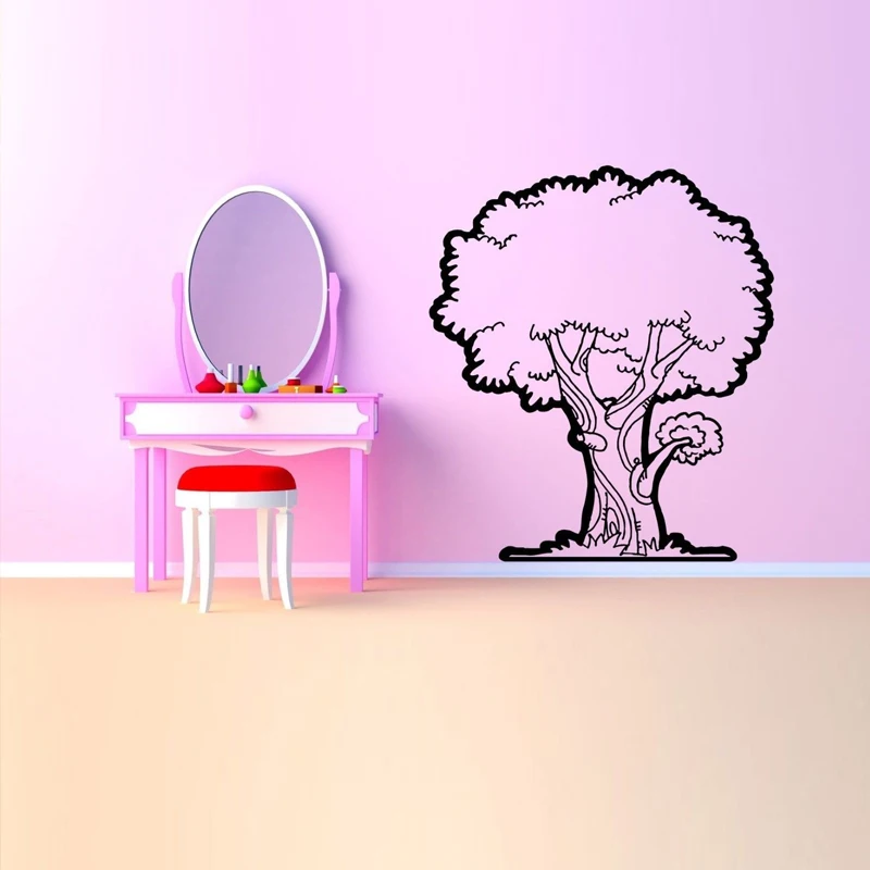 Tree Wood Forest Removable Wall Stickers for Nursery Kids Room Cartoon Decoration Decals Bedroom Vinyl Poster Sticker L401 | Дом и сад