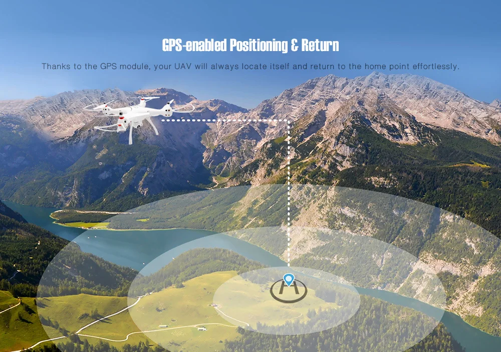 4.SYMA X8 Pro GPS Brushed RC Quadcopter RTF WiFi FPV 720P Camera  Altitude Hold  One Key Return