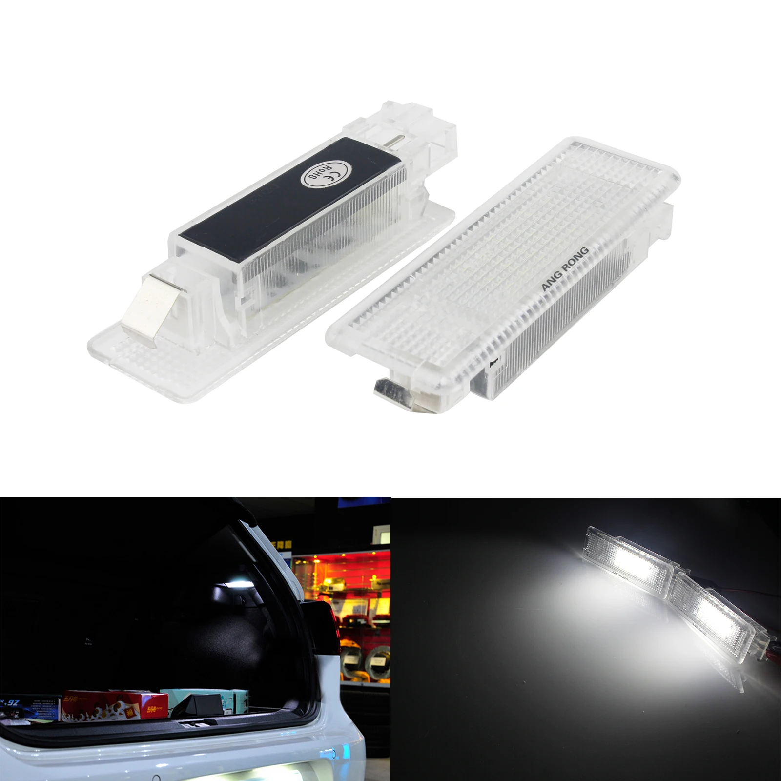 ANGRONG 2x светодиодный светильник для багажника VW Transporter T5 Caddy Eos Golf Passat CC Scirocco Jetta