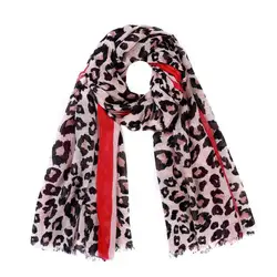 Коричневое пончо леопардовое женское зимний шарф-одеяло теплое мягкое кашемировое плотное длинное женское пончо с кисточками