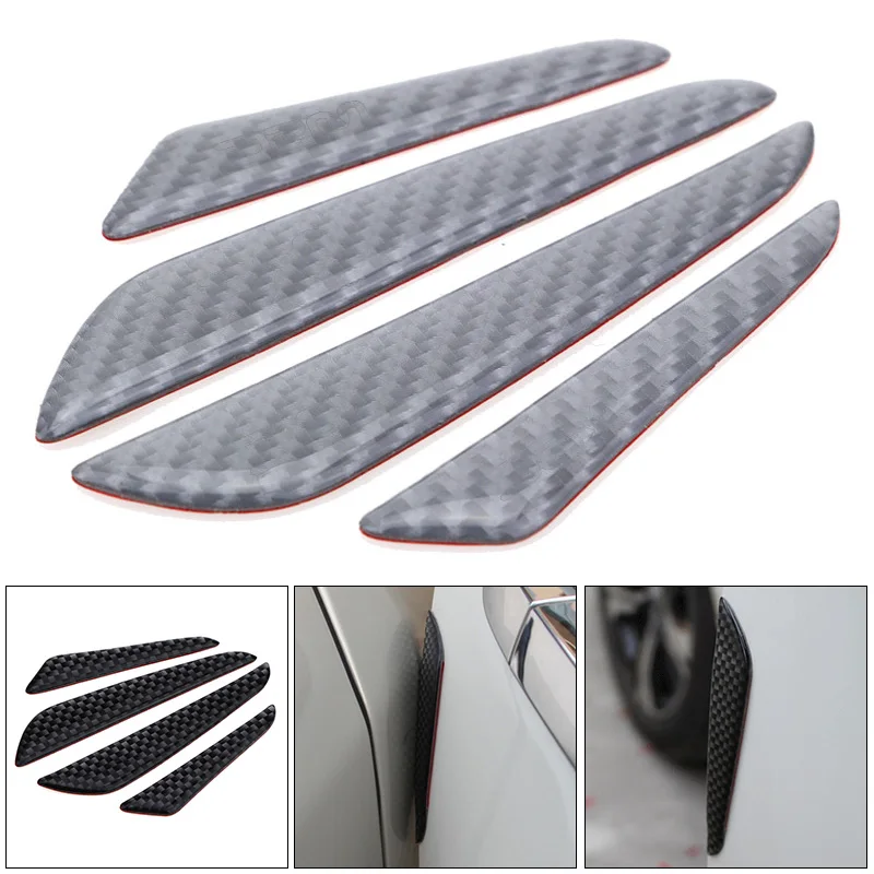 Carbon Fibre Car Door Protection Strips Guard Anti collision Waterproof