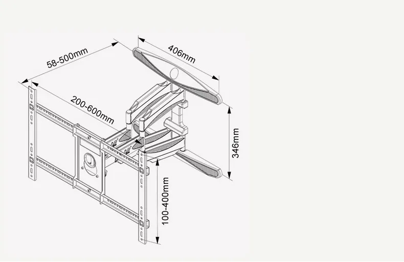 ТВ настенное крепление NB P6 4"-70" плоский светодиодный ЖК-телевизор настенное крепление полное движение 6 поворотных рычагов держатель для монитора рамка