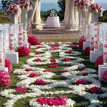 1000 шт. искусственные лепестки роз, Свадебный декор в виде вазы, цветок, свадебный душ, конфетти, цветы для невесты