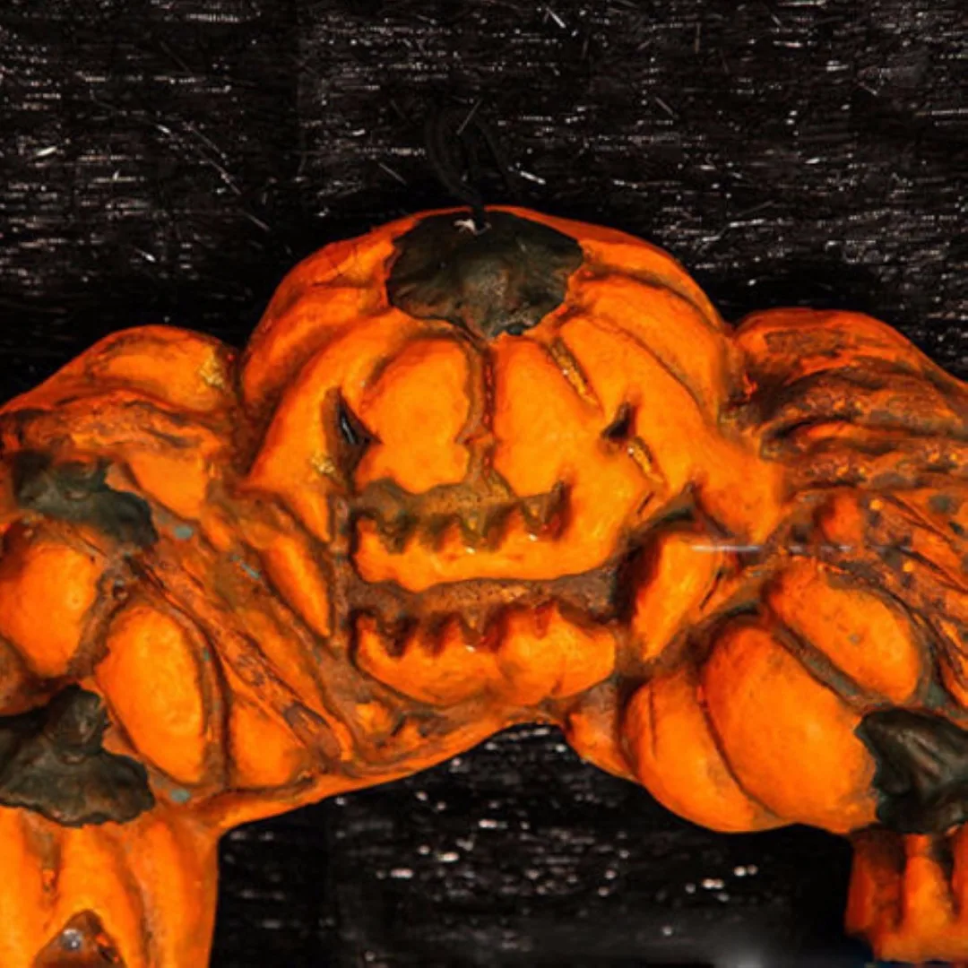 DIY Halloween Jack-o'-Lantern LED Pumpkin Spooky Wreath Door Hanger Hanging Decor 2019 new