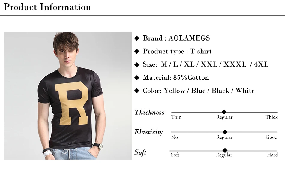 Aolamegs T Shirt Men Letter Thin Men's Tee Shirts O-neck T Shirt Plus Size Fashion Casual High Quality Slim Tees Clothing Summer (24)