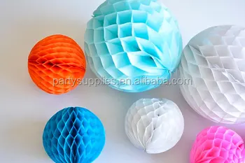 

Free Shipping 300pcs Honeycomb Ball Mix of 3 Mini Sizes 4'' 6'' 8'' Hanging Balls Nursery Decorations Party Tissue Paper Balls