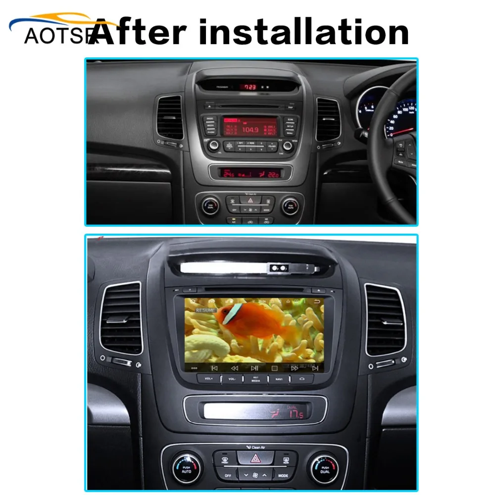 Android 8,0 Автомобильный gps dvd для KIA SORENTO 2012 2013 автомобильный dvd gps плеер 2 din Автомобильный Радио стерео плеер gps навигация Wifi