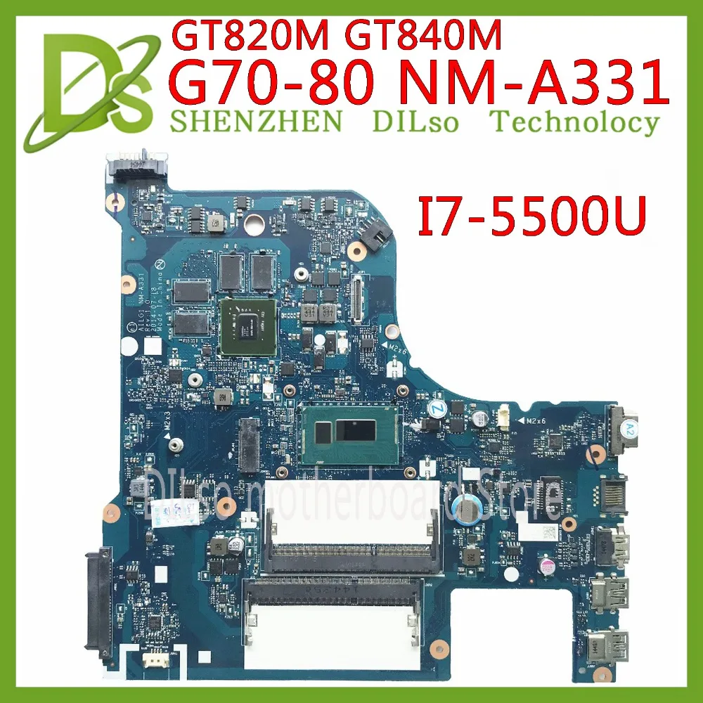 KEFU G70-80 материнская плата для lenovo G70-70 B70-80 Z70-80 I7-5500U материнская плата ailg NM-A331 с GT840M/GT820M Тесты