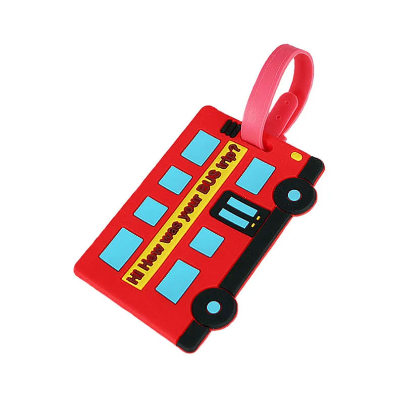 Travel luggage tag suitcase baggage check in anti lost mark label bag accessories cartoon soft PVC name tag Travel luggage tag suitcase baggage check in anti lost mark label bag accessories cartoon soft PVC name tag