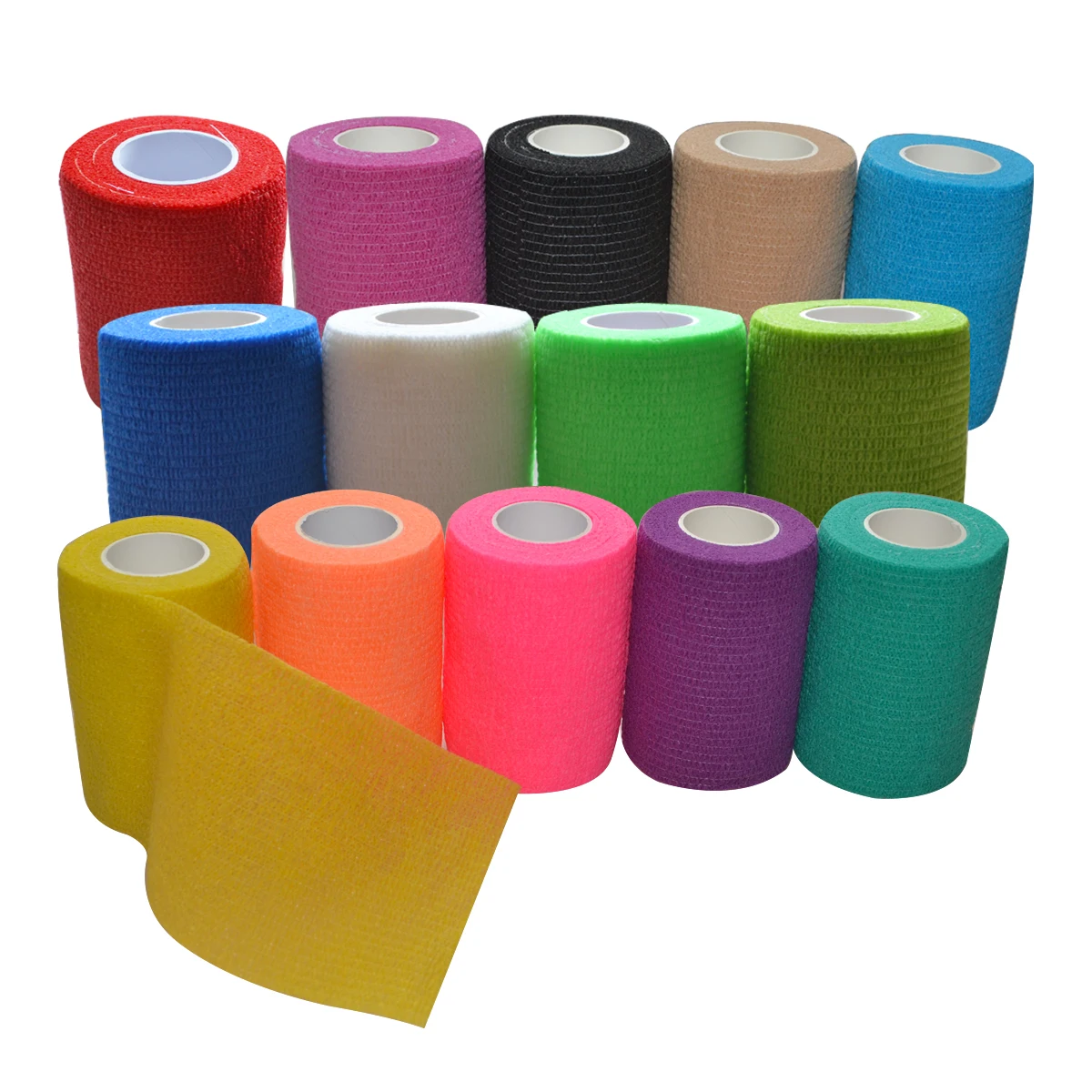 1pc 7.5cm Self Adhesive Non Woven Elastic Cohesive Bandage Wrap Tape High Quality Sport Protection For Emergency Wound Treatment