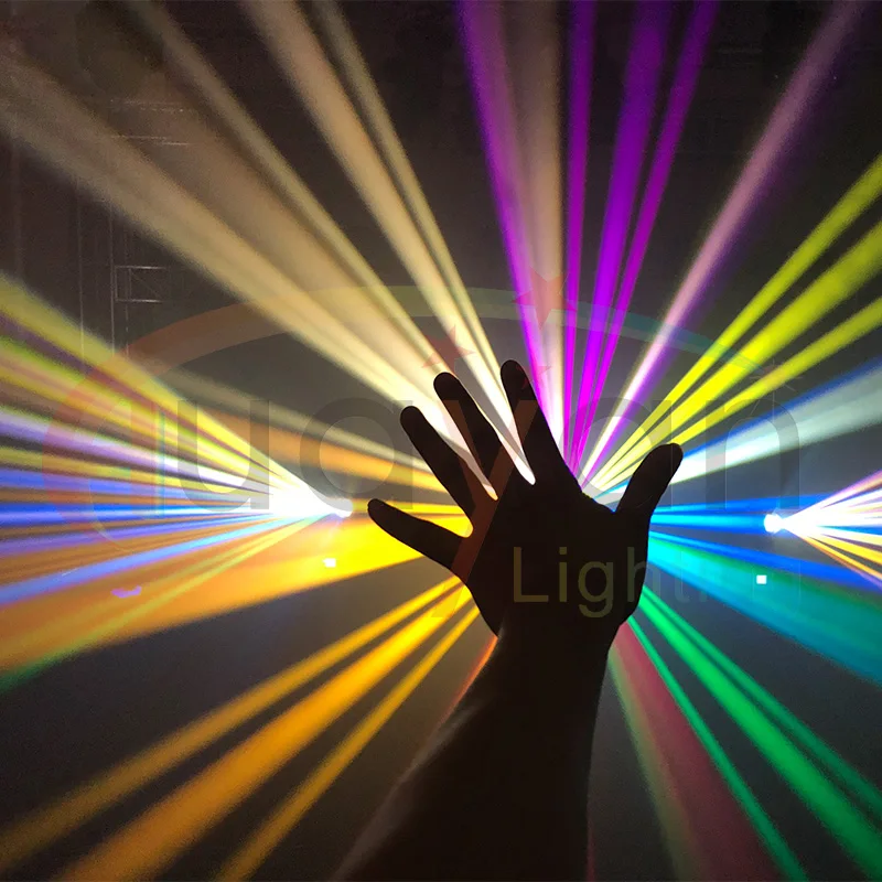 Бесплатная доставка белый корпус 8R луч сценический светильник с движущейся