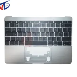 Новый + Великобритания Клавиатура ноутбука чехол для Apple Macbook retina 12 ''A1534 Великобритании Топ серый чехол Топ крышка 2015 2016 год