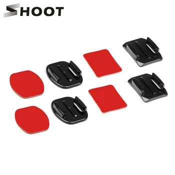 

SHOOT Flat and Curved Surface Base Mount With Double Side Sticker For GoPro Hero 7 6 5 4 SJCAM SJ4000 Xiaomi Yi 4K Accessory Set