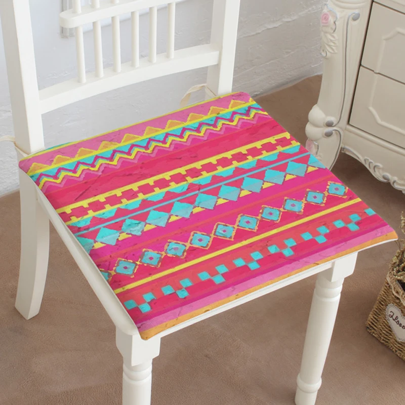bohemian style cotton linen chair cushions seat cushion square size