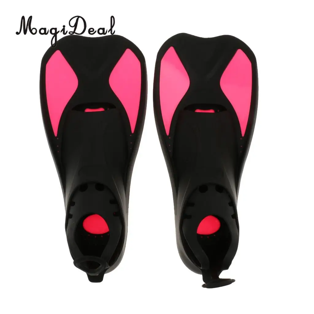 

MagiDeal Universal Full Foot Short Fins Scuba Diving Swim Training Flippers Kid Adult Swimming Fins Snorkeling Water Fin 6 Sizes