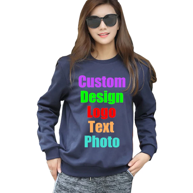 

Spring Korean Solid Female Women Girl Sweatshirt Oversized Punk Rock Custom Made Photo Logo Printed Lady Tracksuit Hoodies 4xl