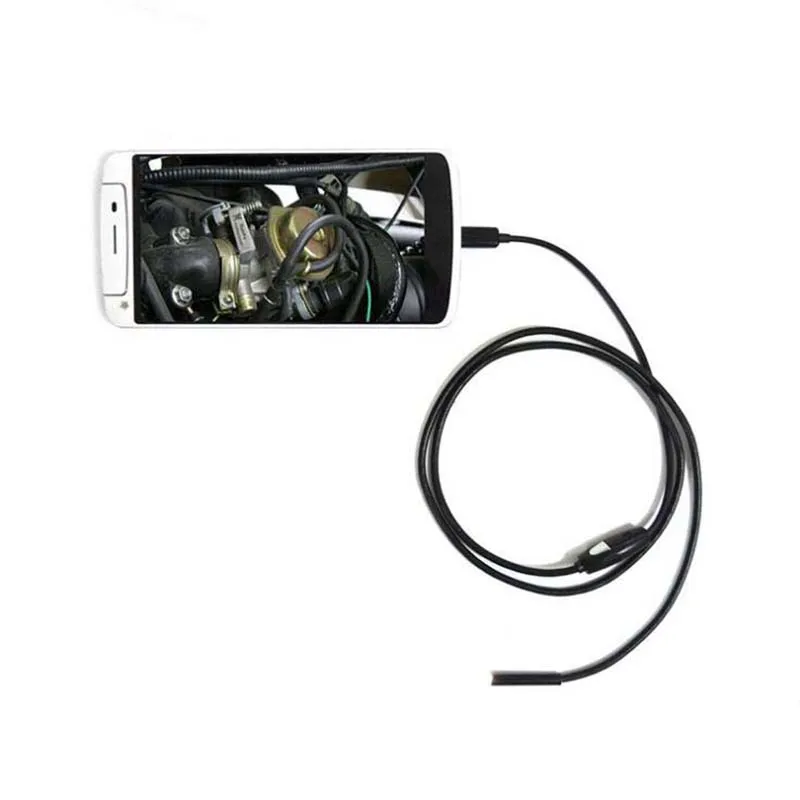 

1M 7MM 6LED Endoscope Camera IP67 Waterproof 130W OTG Mini Camera Android Inspection USB Borescope LED Tube Snake Camera
