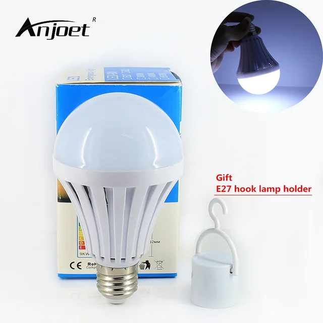 Anjoet 110v 220v Led Smart Bulb E27 5w 7w 9w 12w Emergency Light Anjoet 110v 220v Led Smart Bulb E27 5w 7w 9w 12w Emergency Light Rechargeable Battery