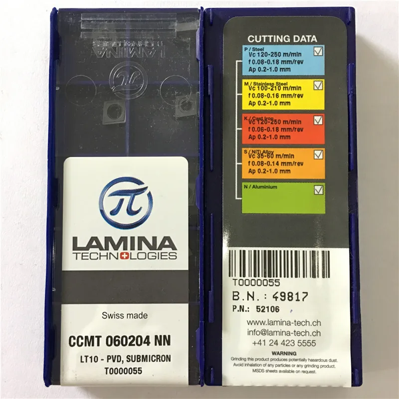 CCMT060204-NN LT10 LAMINA CNC лезвие карбида вставки фрезерные вставки 10 шт./лот ccmt 060204 nn lt10