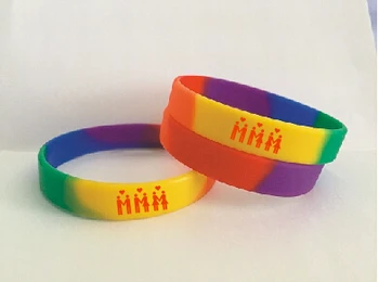 

Gay love, equality of love Silicone bracelet Six-color rainbow silicone bracelet Gay Pride Rainbow Colour Bracelet .Freeshiping