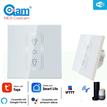 

NEO Coolcam WiFi EU Dimmer Switch 1gang Smart Touch light Switch Bulb Dimmer work With Amazon Alexa Google Assistant，IFTTT