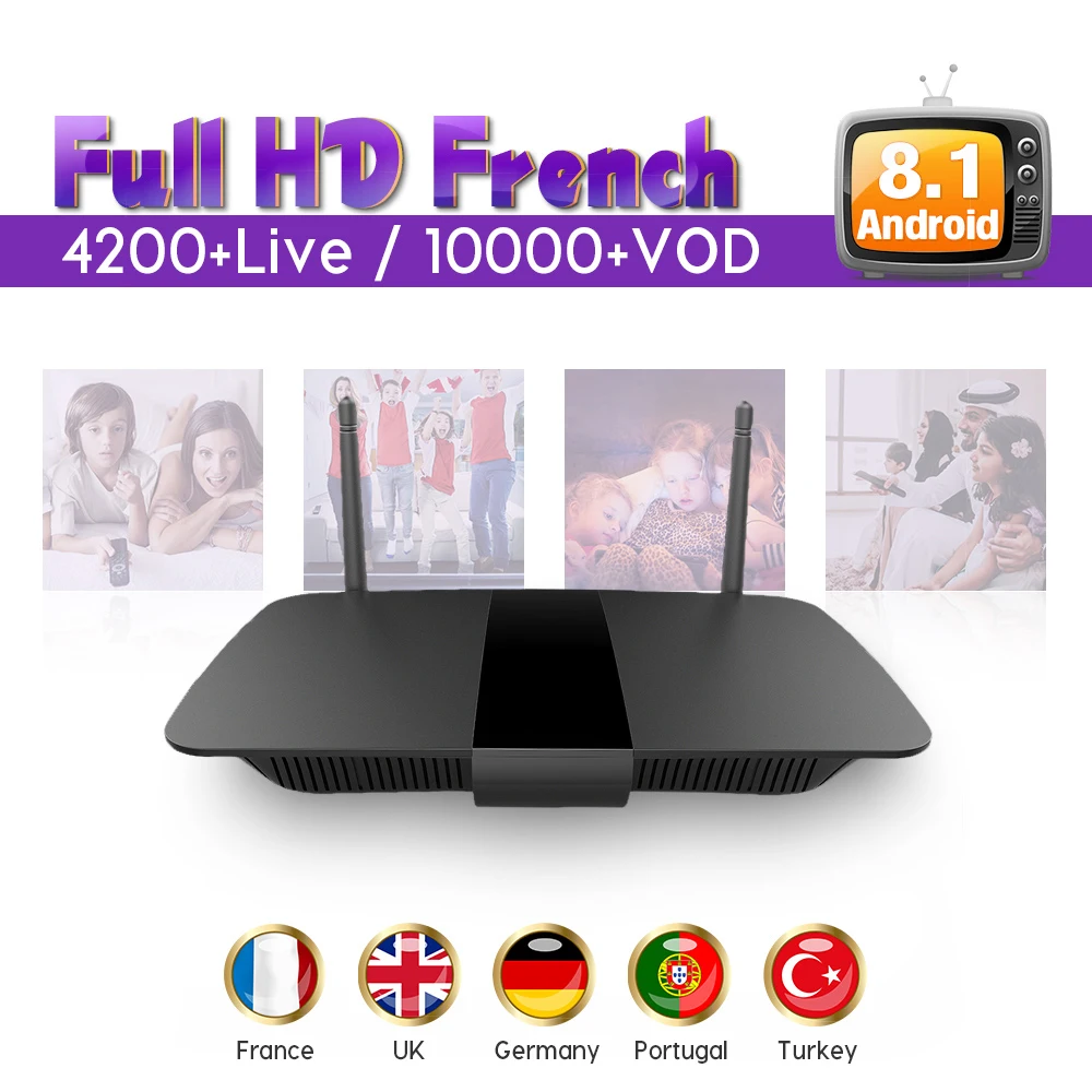 

Android 8.1 Q1504 IPTV France UK Leadcool smart box SUBTV Subscription H.265 4K RK3229 IPTV Canada Turkey Germany IP TV Arabic
