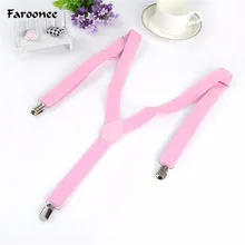 Faroonee больше цветов на выбор Новые Мужские Женские Унисекс на подтяжках эластичные y-образные регулируемые подтяжки разноцветные подтяжки