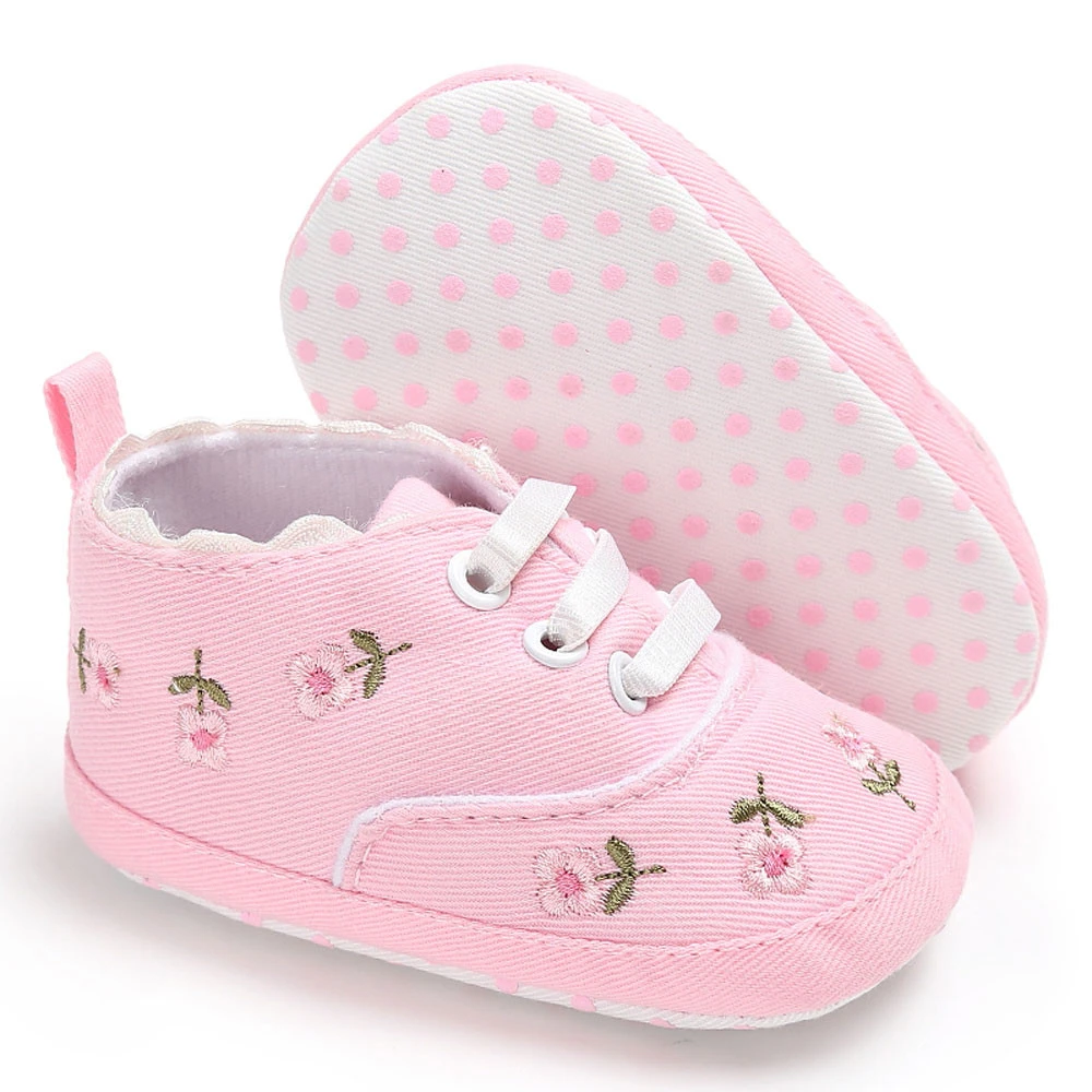 Infant Baby Boys Girls Solid Color Cute Sneakers Sequins Crib Shoes Soft Sole Cotton Gift Shoes 