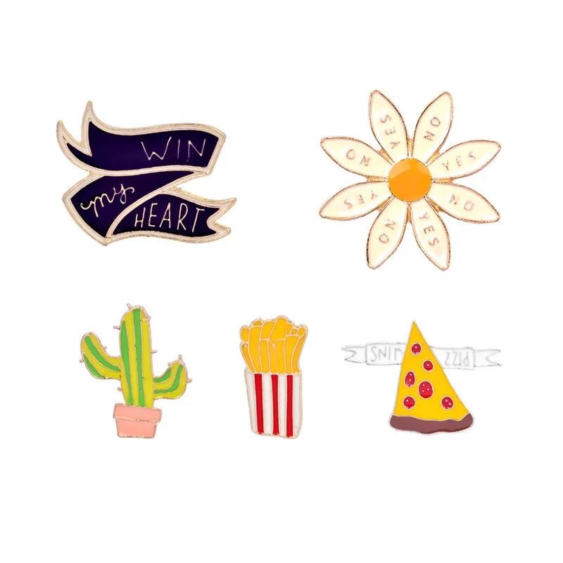 

High Quality Korean Cute Cartoon Brooch Metal Badge Cactus Brooch Gift Brooch Wholesale
