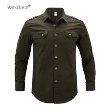 WindTaste 5XL мужская хлопковая одежда для рыбалки, рубашка для пеших прогулок, походов, альпинизма, мужские осенние спортивные тактические рубашки KA007