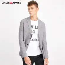 JackJones Мужской приталенный льняной бизнес-Повседневный Блейзер E | 218208506