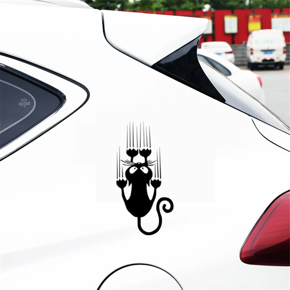 Waterproof Cat Pattern Car Sticker Funny Animal Vinyl Decal Car Window Bumper Stickers Car-styling Car Body Wall Sticker7 (3)