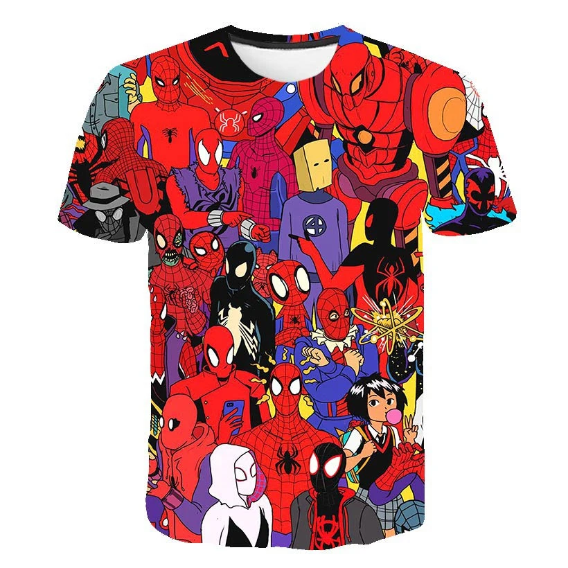 Летняя футболка детская одежда для мальчиков футболка «Капитан Америка», «Бэтмен», «Человек-паук», «Супермен»