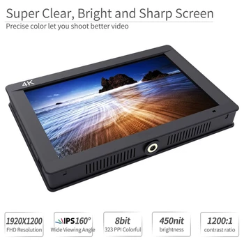

Fw703 7 Inch Ips 3G Sdi 4K Hdmi Dslr Monitor Full Hd 1920x1200 On Camera Field Monitor With Histogram For Stabilizer Cameras R